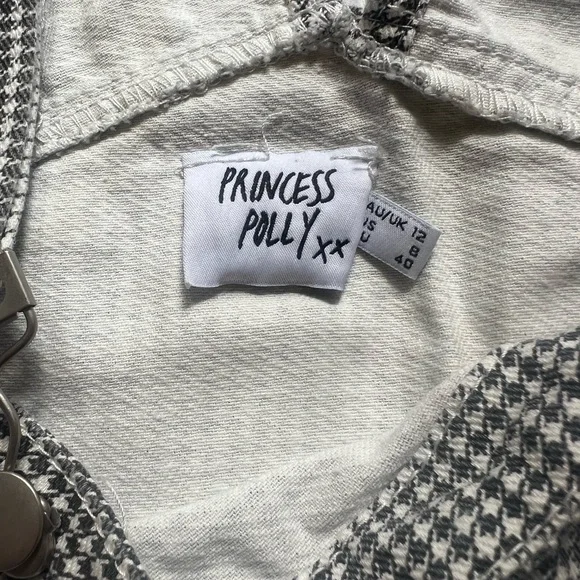 Princess Polly Black and White Checkered Romper - Picture 2 of 3